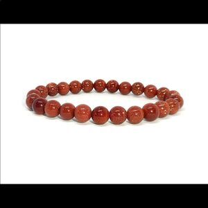 Sparkly Goldstone Beaded Adjustable Bracelet